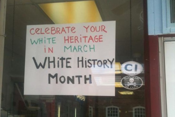 Jumbo's Deli White History Month sign