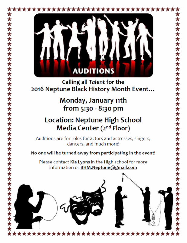 Neptune To Hold Auditions For 2016 Black History Month Event