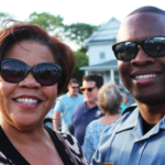 Dianna Harris and Officer Washington. Community prayer unites Asbury Park and Neptune residents and police