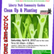 Community garden clean up flyer