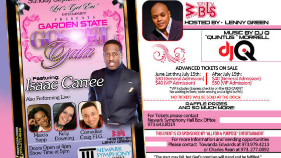 The Garden State Gospel Gala Featuring Isaac Carree