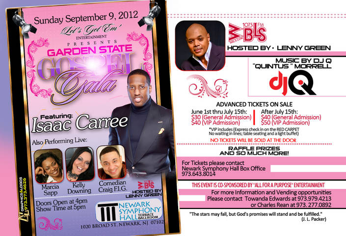 The Garden State Gospel Gala Featuring Isaac Carree