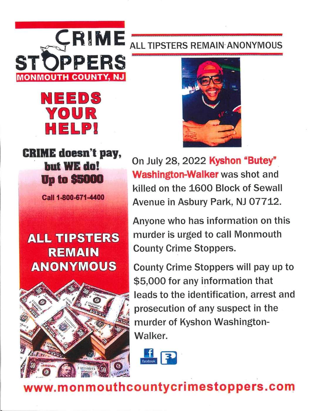 Kyshon Washington-Walker crimestoppers