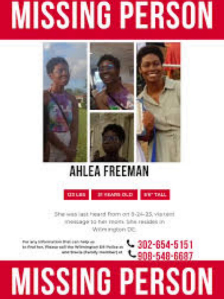Ahlea Freeman missing poster